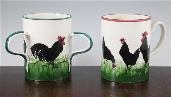A Wemyss loving cup and a similar mug